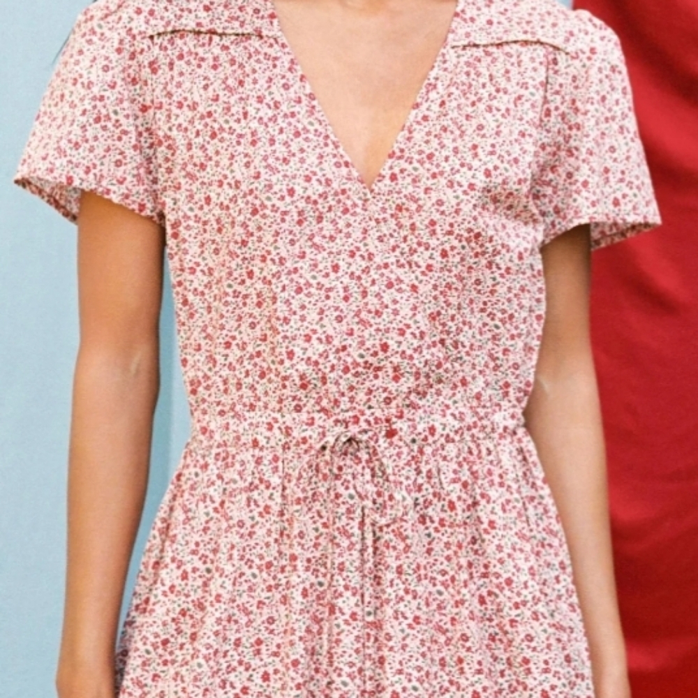 Simple Dawn Dress Maroon Calico - Picture 3 of 5